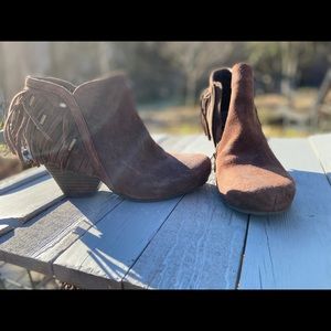 Tan OBTB leather booties